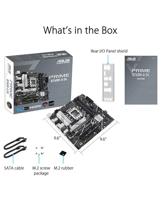 ASUS PRIME B760M-F D4 Motherboard