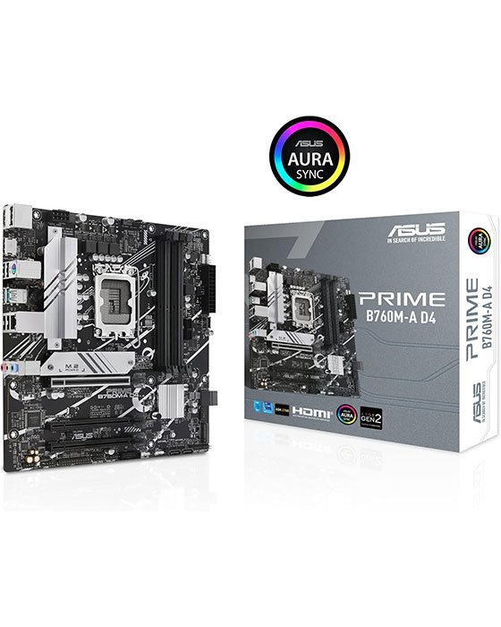 ASUS PRIME B760M-F D4 Motherboard