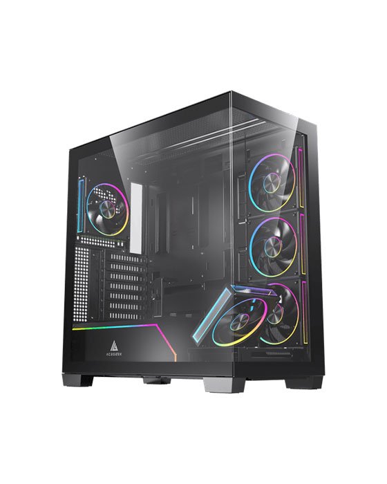 Acegeek Nebula Pro Black (Support ATX MB/Type-C/Included ARGB Fan x 5pcs)