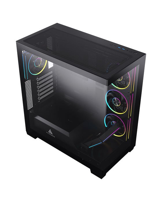 Acegeek Nebula Pro Black (Support ATX MB/Type-C/Included ARGB Fan x 5pcs)