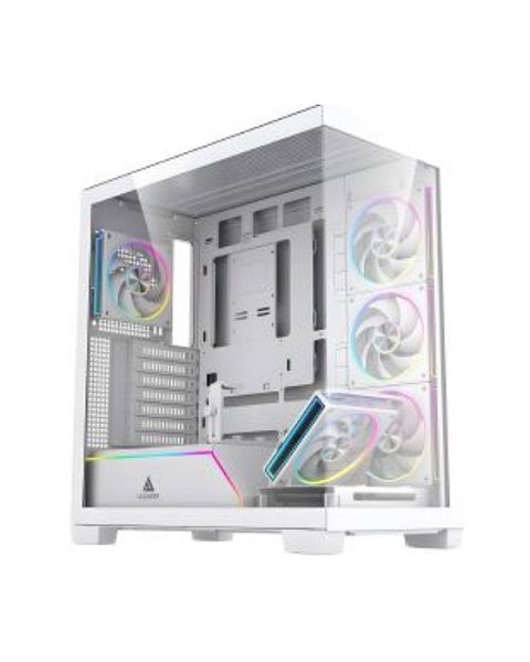 Acegeek Nebula Pro White (Support ATX MB/Type-C/Included ARGB Fan x 5pcs)