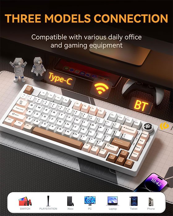 LEOBOG HI75C Pro Gaming Keyboard (White)