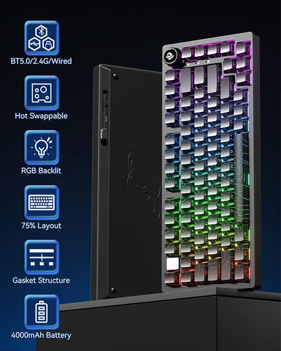 LEOBOG HI75C Pro Gaming Keyboard (BLACK CONTOUR)