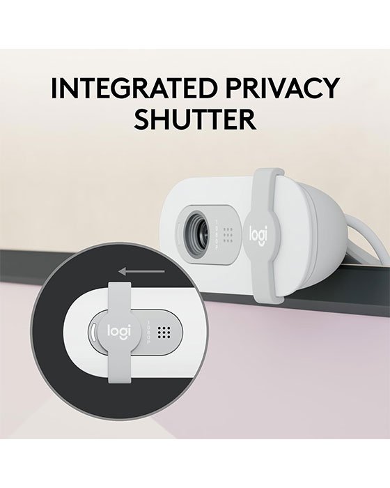 Logitech Brio 100 White Full HD 1080p Webcam