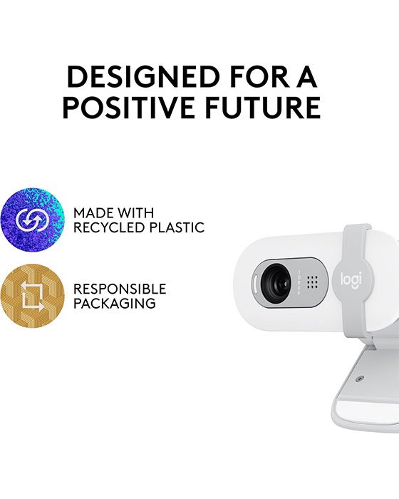 Logitech Brio 100 White Full HD 1080p Webcam