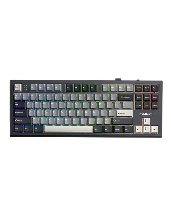 Aula S87 Wireless + Bluetooth HotSwap Mechanical RGB Gaming Keyboard (Black)