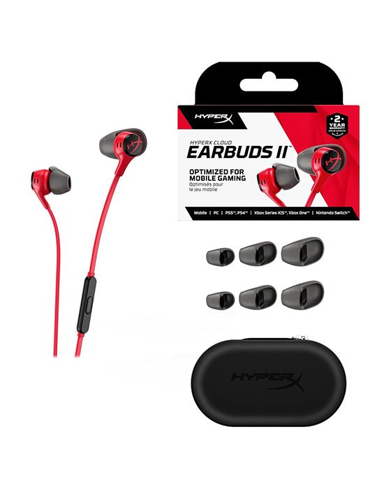 HyperX Cloud Earbuds II Red