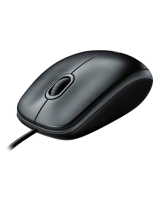 Logitech B100 Wired Mouse (Black)