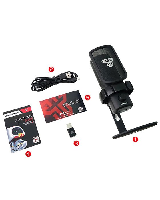 Fantech WMCX01 Leviosa Wave Wireless Condenser Microphone (White)