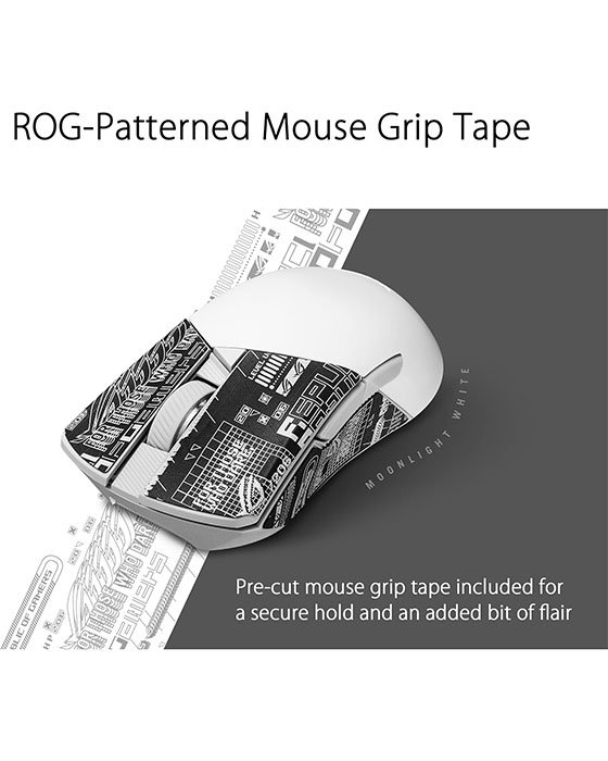 ASUS ROG P711 Gladius III Wireless AimPoint Gaming Mouse (White)