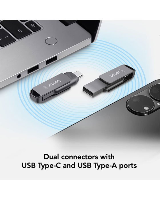 Lexar 256GB JumpDrive Dual Drive D400 USB 3.2 Type-C