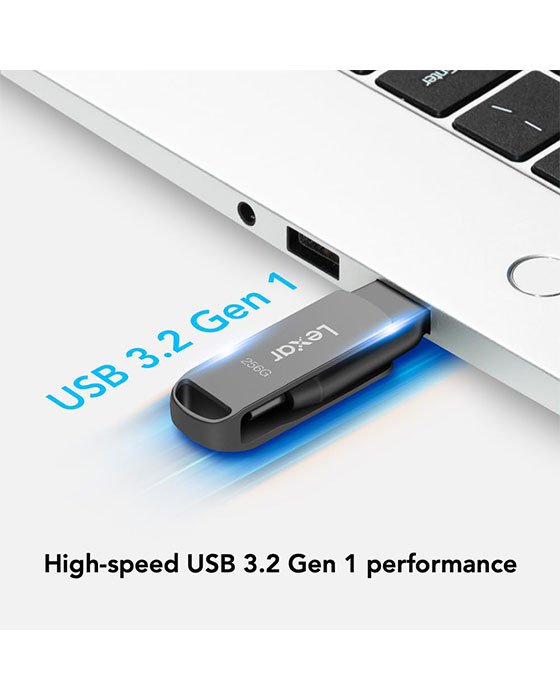 Lexar 256GB JumpDrive Dual Drive D400 USB 3.2 Type-C