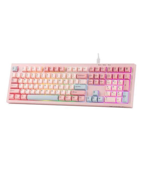 AULA S102 Wired Membrane Gaming Keyboard (Pink)