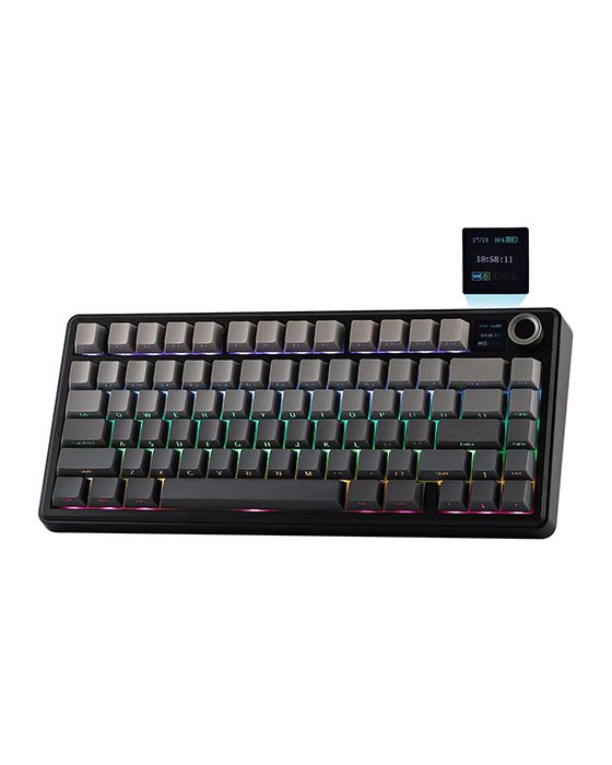 Aula F75 MAX Wireless + Bluetooth HotSwap Mechanical RGB Gaming Keyboard (Black Contour)