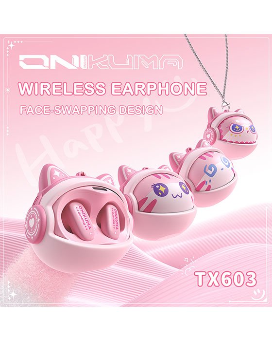 EARBUDS ONIKUMA TX603 Pink Bluetooth