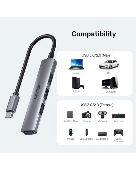 Unitek 4 in 1 USB C Hub Adapter