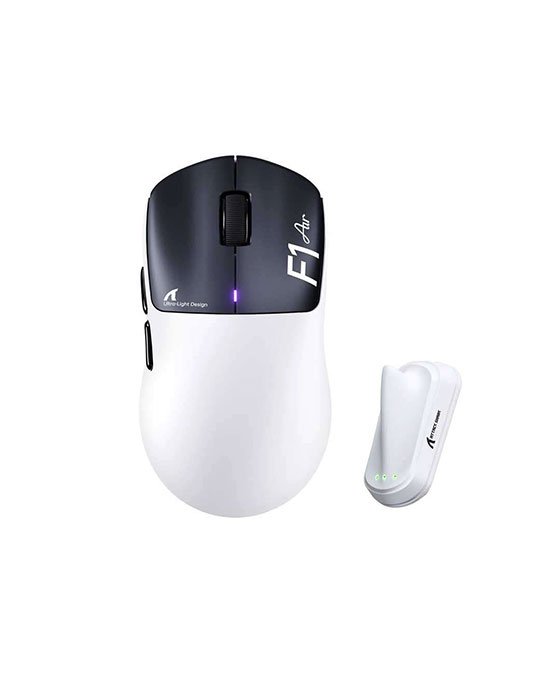 Attack Shark F1 Air Wireless + Bluetooth Gaming Mouse (White)