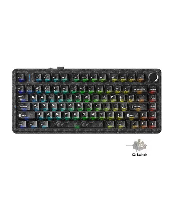 AULA F75 MASTER DUAL 8K RGB Tri-Mode Wireless Black