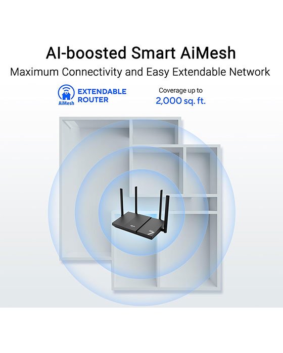 ASUS RT-BE50 WiFi 7 Router (Black)