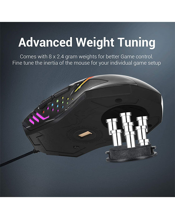 Redragon M601 RGB Blacklit 7200 DPI USB Gaming Mouse