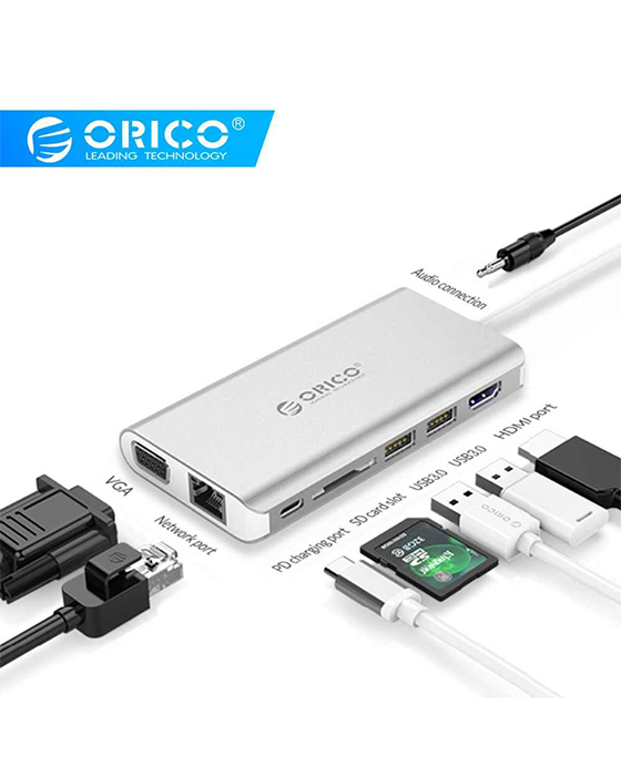 ORICO 8 in 1 Type-C Multifunction Docking Station