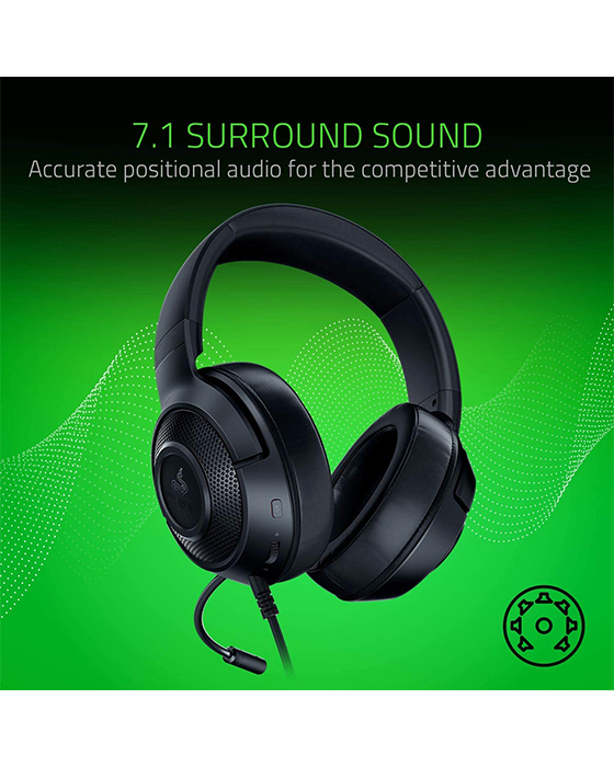 Razer Kraken X 7.1 Surround Sound Gaming Headset