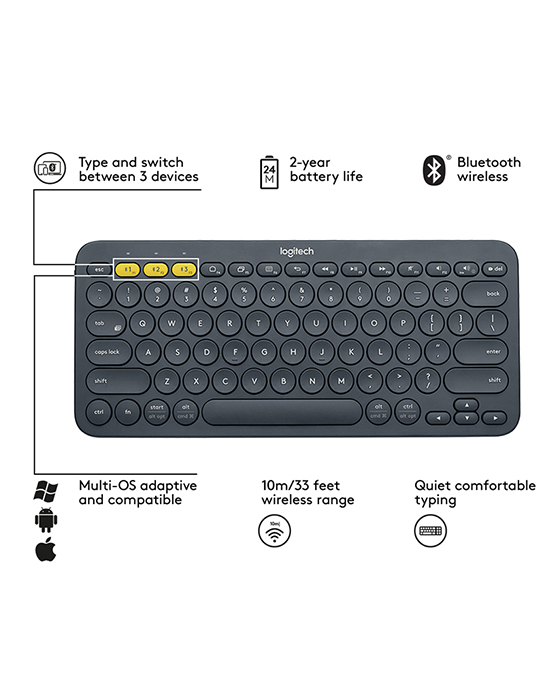 Logitech K380BL Bluetooth Wireless Keyboard