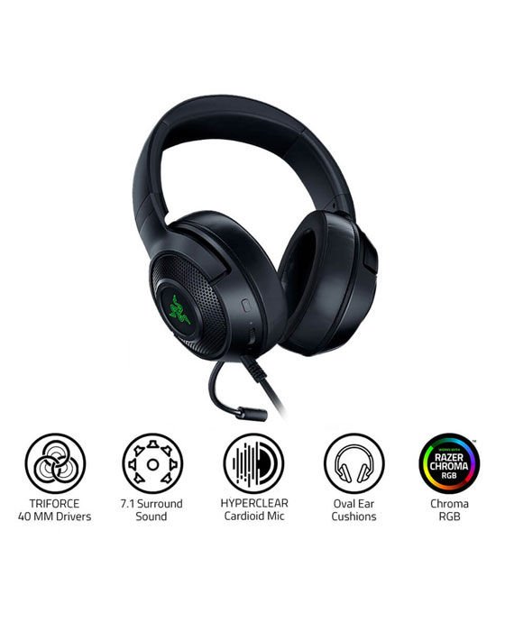 Razer Kraken V3 X 7.1 Surround Sound Gaming Headset