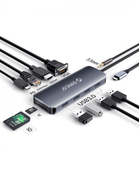 ORICO 11 In 1 USB-C Type-C Hub Docking Station Adapter