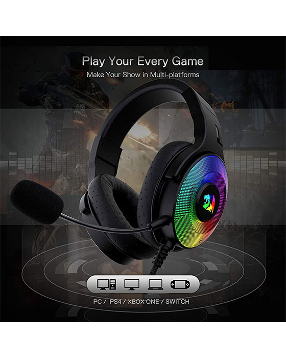 Redragon H350 Pandora RGB USB 7.1 Surround Sound Gaming Headset