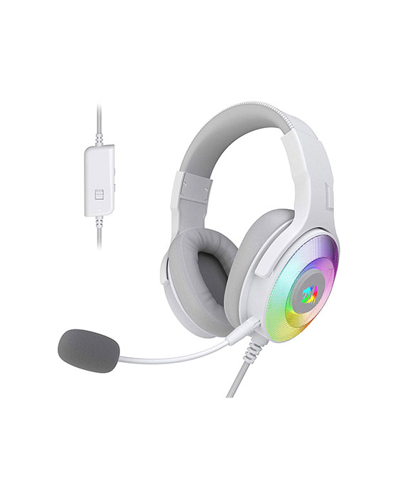 Redragon H350 White Pandora RGB Wired Gaming Headset