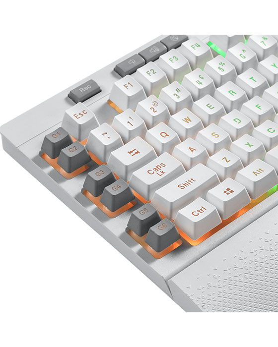 Redragon K512 Shiva White RGB Membrane Gaming Keyboard