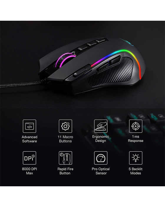 Redragon M612 Predator RGB Gaming Mouse