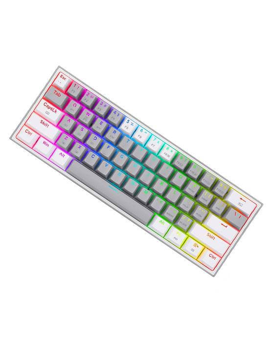 Redragon K616 Fizz PRO 60% 3-Mode Wired, 2.4Ghz Wireless, Bluetooth Mechanical Gaming Keyboard