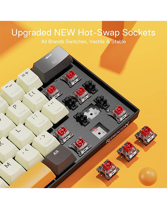 Redragon K644CGO-RGB-Pro/Caraxes Pro Wired &2.4 &BT keyboard
