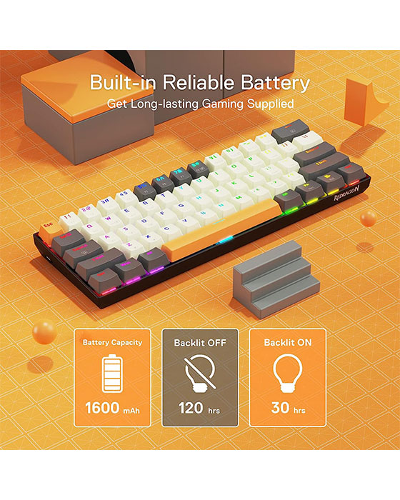 Redragon K644CGO-RGB-Pro/Caraxes Pro Wired &2.4 &BT keyboard