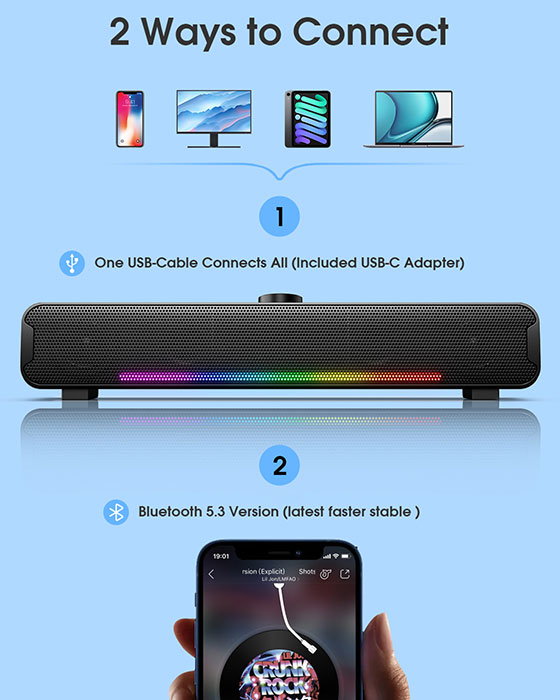 Onikuma L16 RGB Bluetooth Speaker