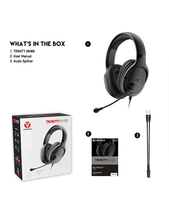 Fantech MH88 TRINITY GAMING HEADSET BLACK