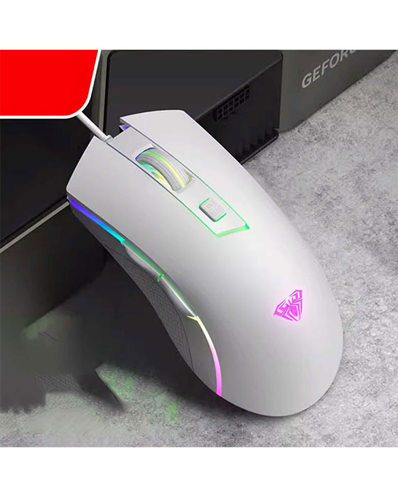 Aula S28 Wired Mouse White