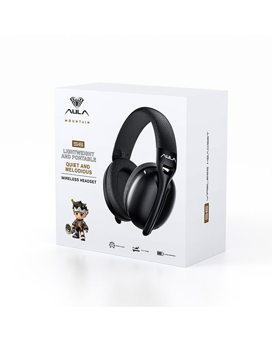 AULA S6 2.4G/BT/wired Earphone Black