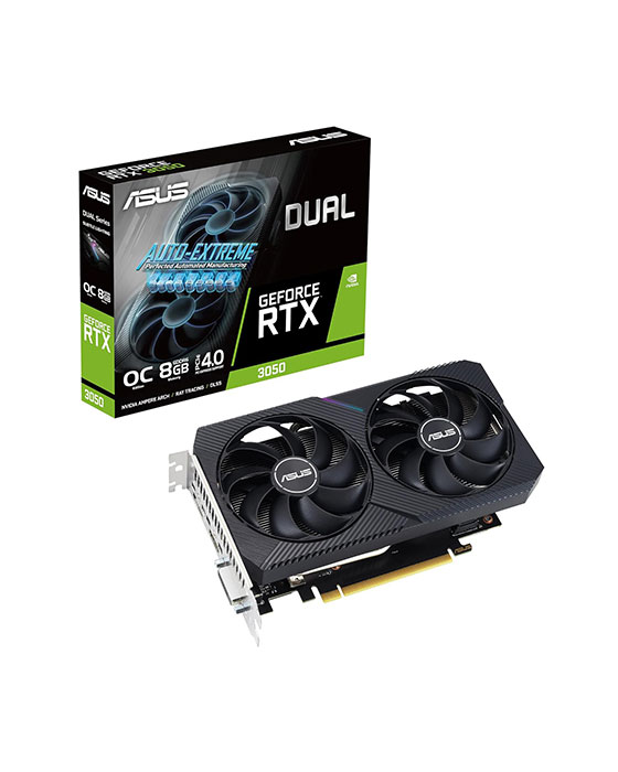 ASUS Dual NVIDIA GeForce RTX 3050 8GB V2 OC Edition Graphics Card