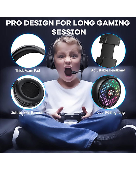 ONIKUMA X7 PRO Wired RGB Light Noise-Canceling Gaming Headset