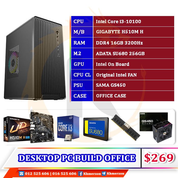 Intel Core i3 10100 PC BUILD FOR OFFICE