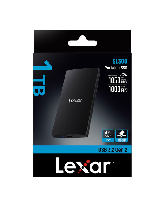 Lexar SL300 Portable SSD 1TB Black