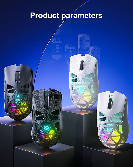 Aula SC620RGB Tri Mode Gaming Mouse (White)