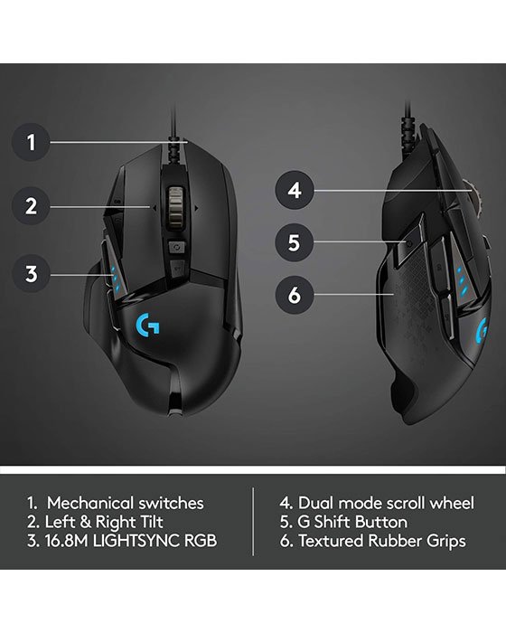 Logitech G502 HERO High Performance Wired Gaming Mouse