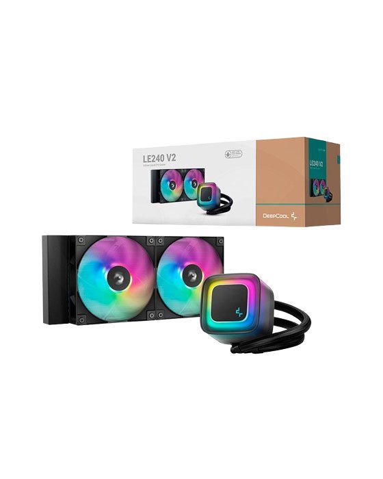 DEEPCOOL LE240 V2 Black 240mm ARGB Liquid Cooler