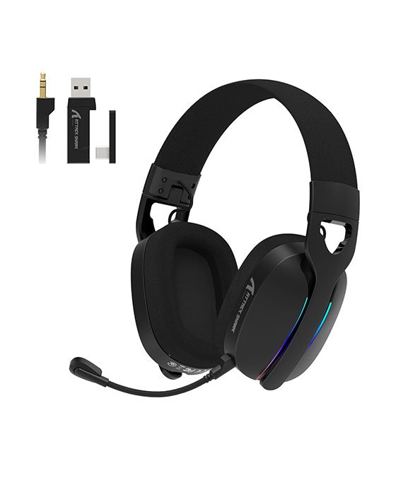 ATTACK SHARK L90 RGB Tri-Mode Gaming Headset (Black)