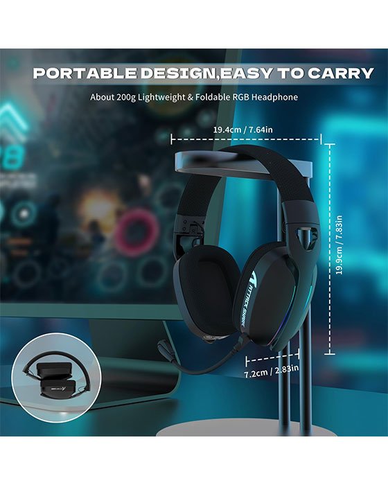 ATTACK SHARK L90 RGB Tri-Mode Gaming Headset (Black)