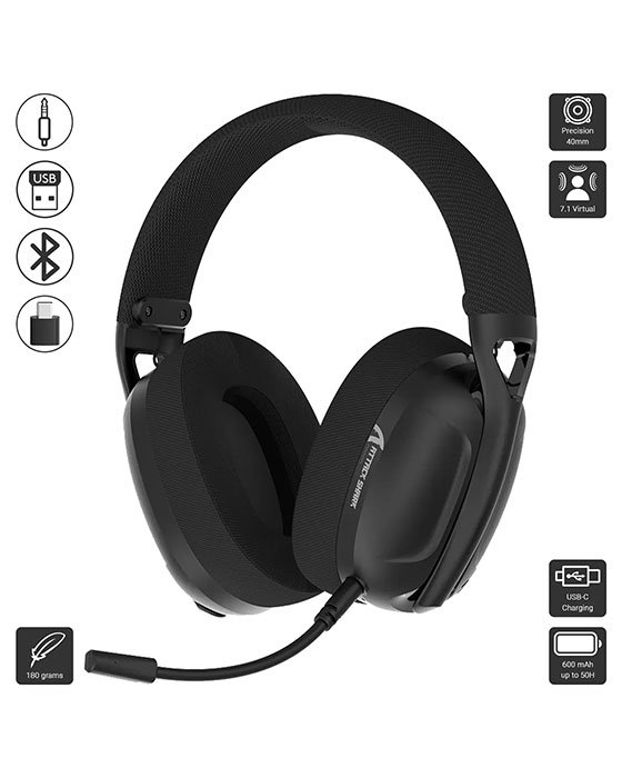 ATTACK SHARK L80 Tri-Mode Gaming Headset (Black)